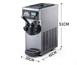 Nouveau modèle Huanor BQL28 Machine à crème glacée molle de comptoir Corps en acier inoxydable Couleur orange Interface <span class=keywords><strong>anglaise</strong></span> - Product Image 6