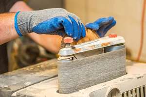 Antislip Bouwwerk Veiligheid Getextureerde Rubber <span class=keywords><strong>Latex</strong></span> Katoenen Handschoenen Blauw Polykatoen Rimpel <span class=keywords><strong>Latex</strong></span> Gecoate Handhandschoen Voor Mannen - Product Image 5