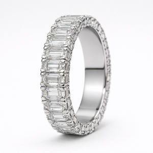 Anillo de platino con diamantes de alta calidad, piedras brillantes y banda de platino duradera para mujer, joyería fina, regalo, ropa nupcial - Product Image 1