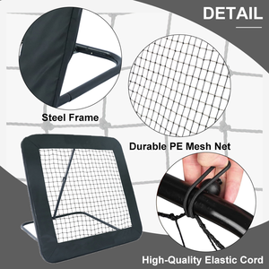 DKS Model <b>Football</b> <b>Rebounder</b> Goal Iron Tube Black Rebound <b>Net</b> Adjustable Pitch Back Trainer Baseball Softball - Product Image 6