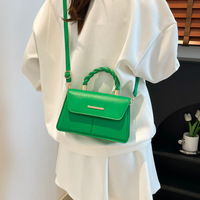 Sac à main carré petit et élégant pour femmes, tendance décontractée, couleur unie, pour filles et femmes