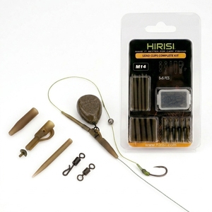 <span class=keywords><strong>Kit</strong></span> <span class=keywords><strong>complet</strong></span> de clips de plomb Hirisi pour la pêche à la <span class=keywords><strong>carpe</strong></span> avec émerillons à changement rapide, queues en caoutchouc et manchons anti-emmêlement, accessoires pour montages de <span class=keywords><strong>carpe</strong></span> M14 - Product Image 1