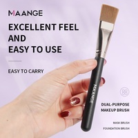 Maange Marque privée Nylon Cheveux Vegan Doux Tête Plate Pinceau Masque Visage Pinceau Unique