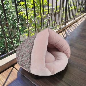 मेइवेपेट बड़े प्लश कुत्ते के बिस्तर लाल पुष्प प्रिंट विरोधी पर्ची बिल्ली सो रहा है और कुत्तों और बिल्लियों के लिए - Product Image 5