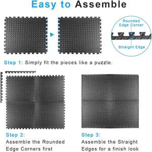 益智运动垫1/<span class=keywords><strong>2</strong></span>英寸EVA互锁泡沫24英寸家庭健身设备地砖，每包24平方英尺 - Product Image 4