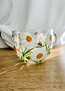 Set <span class=keywords><strong>de</strong></span> regalo empresarial: Taza <span class=keywords><strong>de</strong></span> cristal personalizada con texto pintado a mano, nombre y flor <span class=keywords><strong>de</strong></span> nacimiento, diseño <span class=keywords><strong>de</strong></span> madreselva, regalo <span class=keywords><strong>de</strong></span> cumpleaños moderno <span class=keywords><strong>de</strong></span> doble pared. - Product Image 5