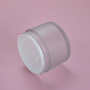 Rỗng <span class=keywords><strong>container</strong></span> thực phẩm lớp 50ml-1000ml miệng rộng Pet mỹ phẩm cơ thể chà kem bao bì trong suốt Jar Trắng Nắp bao bì - Product Image 2