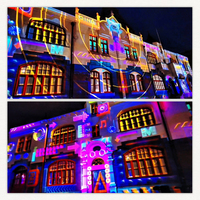 XGUA Pantalla grande Mapping Show 3D Holográfico Proyector de 30000 lúmenes para proyección Construcción Pared Punto al aire libre