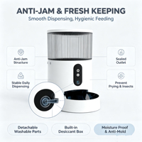 Distributeur automatique de nourriture pour animaux de compagnie intelligent avec caméra WiFi 3L, alimentation programmée pour chats et petits chiens