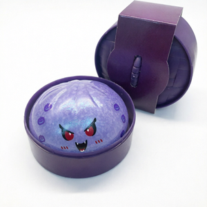 Jouet de décompression en TPR souple à rebond lent, en forme de boulette vapeur simulée avec effet miroir, motif Le Jin et expression de dessin animé, pour soulager le stress - Product Image 1