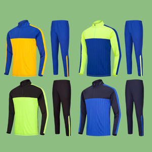 Preisgünstiger Hochwertiger Trainingsanzug Großhandel Langarm Fußball-Jacke Herren Reißverschluss-Jogginganzug - Product Image 1
