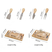 Beurrier en verre nordique avec couvercle et couteau, boîte à beurre hermétique pour le fromage, l'avocat, le gâteau, conservation fraîcheur garantie