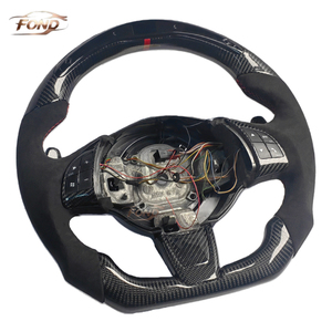 Volant sport en fibre de carbone personnalisé pour <span class=keywords><strong>Fiat</strong></span> <span class=keywords><strong>500</strong></span> 500C Abarth 124 Spider <span class=keywords><strong>500</strong></span> 500C 595 595C 695 695C Alcantara - Product Image 2