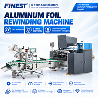 Machine automatique de fabrication de rouleaux de papier aluminium pour emballage alimentaire avec fonction de rembobinage servo et d'étiquetage court