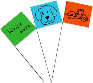 Piquets en fil d'acier avec drapeaux en vinyle renforcé - Product Image 6