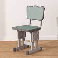 Ensemble de mobilier de classe de qualité commerciale, chaise d'école ergonomique réglable et empilable pour étudiants, économique, en métal, pour l'étude