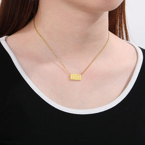 Moda <span class=keywords><strong>1111</strong></span> collar con número de Ángel para mujeres niñas impermeable acero inoxidable 18 chapado en oro Número de la suerte collares grabados - Product Image 6