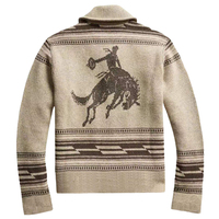 Automne hiver épais revers hommes tricot Cardigan pull européen américain Jacquard simple boutonnage tricot hommes pull manteau