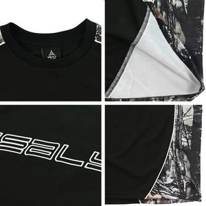 Kaos Jersey Sepak Bola Custom HEALY Pria Streetwear Pakaian Blok Warna Patchwork Hitam Real Tree Camo - Product Image 3