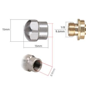 4 Uds limpiadores de alta presión boquilla de chorro de alcantarillado piso fregadero drenaje Jetter manguera boquilla lavadora a presión componentes esenciales - Product Image 2