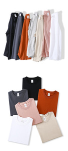 Vente directe usine OEM – T-shirt promotionnel vierge en coton tricoté à manches courtes, 100 % coton, anti-boulochage, séchage rapide, pour hommes, sport et athlétisme - Product Image 3