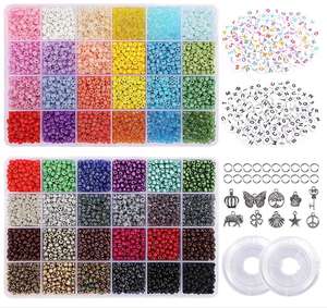 कारखाने की प्रत्यक्ष बिक्री 2 मिमी चावल बियर 16800 बीज बीन पहेली मजेदार बच्चों को हस्तनिर्मित गहने चावल ग्लास बेड सेट बॉक्स - Product Image 3