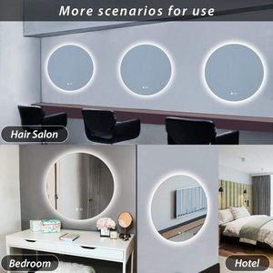 <span class=keywords><strong>Espejo</strong></span> de iluminación <span class=keywords><strong>LED</strong></span> de tocador de baño de forma redonda de 50/60/70/80/90/<span class=keywords><strong>100</strong></span>/110 <span class=keywords><strong>cm</strong></span> para proyectos de Hotel o uso doméstico, novedad - Product Image 4