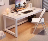 Table d'ordinateur portable rectangulaire simple, petite et minimaliste, pour la maison, la chambre, le bureau, les étudiants, portable, sans assemblage requis, personnalisable