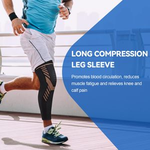 Manchons <span class=keywords><strong>de</strong></span> compression élastiques en Spandex pour genoux, supports longs pour jambes, avec sangles réglables - Product Image 6
