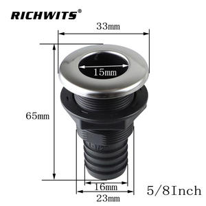 ท่อระบายน้ำพลาสติกแบบมีฝาปิดเหล็ก สำหรับปั๊มทางทะเล ตัวเรือพลาสติก ABS อุปกรณ์เสริมสำหรับรถบ้าน - Product Image 6