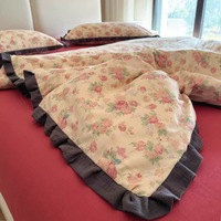 Ensemble de draps de lit de conception d'impression de gaze double couche personnalisé en usine 100% couette