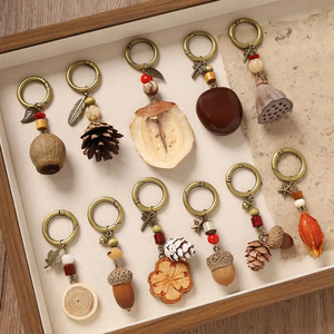 พวงกุญแจแฟชั่นสไตล์วินเทจพวงกุญแจดอกไม้ - Product Image 1