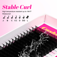 Fournitures pour extensions de cils, extensions de cils en gros, C CC D J B Curl, noir mat, velours, cachemire, plateaux de cils