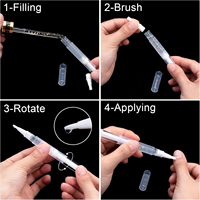 Tube transparent vide de 3 ml et 5 ml pour brillant à lèvres, stylo cosmétique à clic, tube à huile pour cuticules, stylo rotatif pour blanchiment des dents et croissance des cils