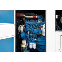 Générateur diesel triphasé robuste et silencieux 100kVA 150kVA 200kVA 50Hz 480V refroidi par eau, type conteneur, ATS, télécommande, CE ISO