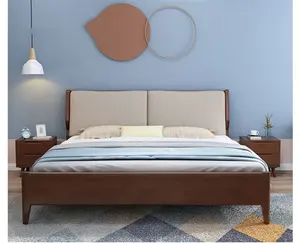 Produttore di mobili per camera da letto in legno in stile moderno letto matrimoniale King Size per il commercio all'ingrosso