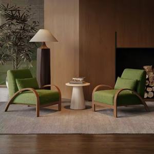 Modern Vintage Single <b>Reclining</b> Sofa <b>Chair</b> Light Luxury <b>High</b>-end Nordic Minimalist Design for Small Apartment Living Room Hotel - Product Image 5
