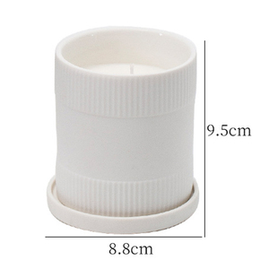 Portavelas cilíndrico grande multicolor vacío, frasco de cerámica de lujo para velas, para decoración del hogar - Product Image 3