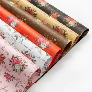 Fashion design recyclable eco-friendly printed women gift wrap paper for flowers