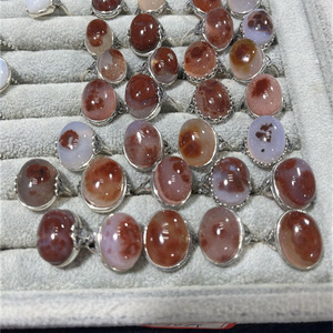 Chất Lượng Cao Số Lượng Lớn Đá Quý Nhẫn 925 Sliver Tinh Thể Tự Nhiên Thủ Công Mỹ Nghệ Garnet Có Thể Điều Chỉnh Kích Thước Nhẫn Đối Với Quà Tặng - Product Image 3