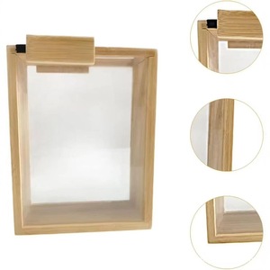 Cross-border household multi-functional wooden storage box, <b>kitchen</b> wooden bean storage box, creative solid wood grain dispenser - Product Image 1