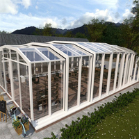 Piscine gonflable télescopique extérieure personnalisée en verre isolant polygonal avec abri rétractable pour entrepôt et villa