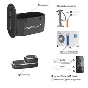 ICEGALAX Fitness récupération bain Pod Portable eau froide bain thérapie extérieur froid plongeant baril glace baignoires - Product Image 6