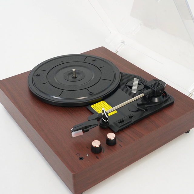Classical Wireless Stereo Speakers Wireless Transmitter 3 Speeds Turntable Vinyl Record Player Phonograph USB/LP/AUX InVinyl