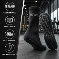 Chaussettes de sport mi-mollet personnalisées avec logo, antidérapantes, pour l'entraînement de football, vente en gros, OEM