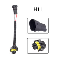 Adaptateur de prise pour phare antibrouillard automobile H11 9005, connecteur de douille pour ampoule de phare de voiture, rallonge, contact en cuivre 10A, nylon mâle/femelle