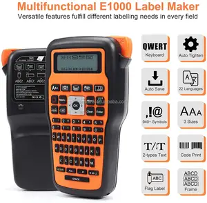 E1000 Pro Portable Communication Power Industry Handheld Writer Label Printer Machine Cable Label Maker
