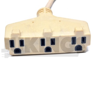 Cable de Extensión de Alimentación para Exteriores de 25 pies, 14 AWG, 125 V, PVC, 100% Cobre, Triple Conector, <span class=keywords><strong>NAMA</strong></span> 5-15P, Multi-Enchufe, CETL CUL - Product Image 3