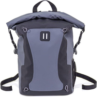 Sac à dos de moto imperméable pour hommes, grand sac à dos de voyage à fermeture roll-top pour activités de plein air, camping