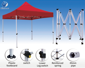 Carpa Plegable Portátil para Eventos Comerciales y Ferias, Tamaño Personalizado, Venta al Por Mayor, Proveedor de Fábrica - Product Image 6